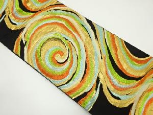 アンティーク　渦巻き模様織り出し袋帯（材料）